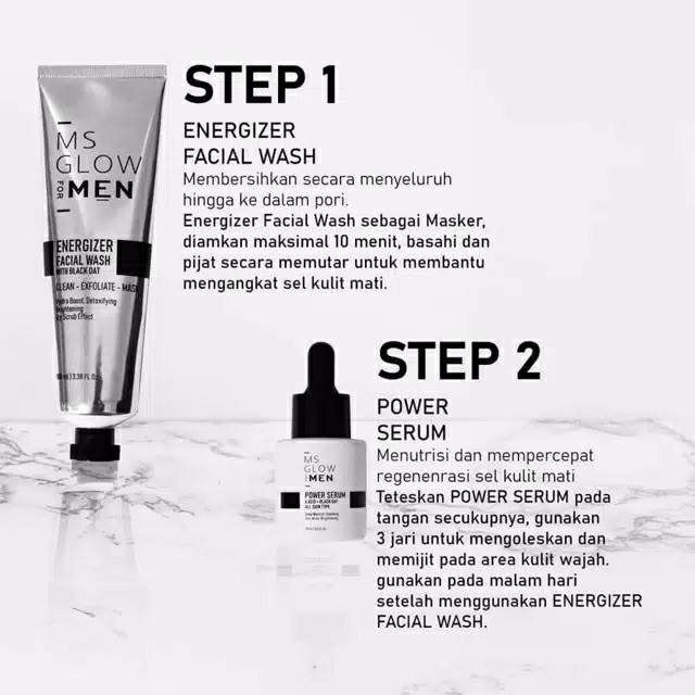 Perawatan wajah pria berjerawat, beruntusan &amp; normal  || Ms Glow For Men