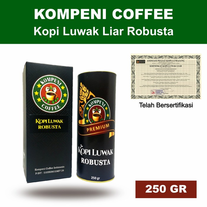 

DISKON - (BISA COD) Kopi Luwak Asli 250gr (Robusta) - Bubuk