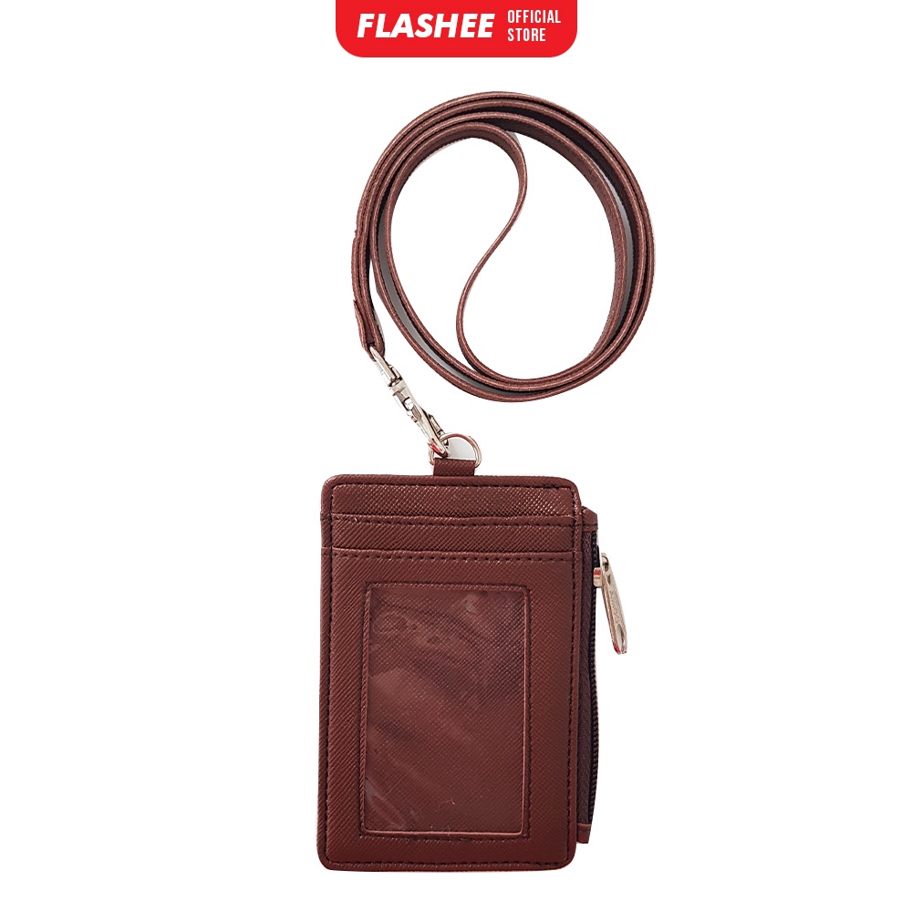 

ID Card Holder Coklat Tua Resleting V2 Name Tag Seleting ID Card Risleting Name Tag Lanyard Zipper Kulit Sintetis v2