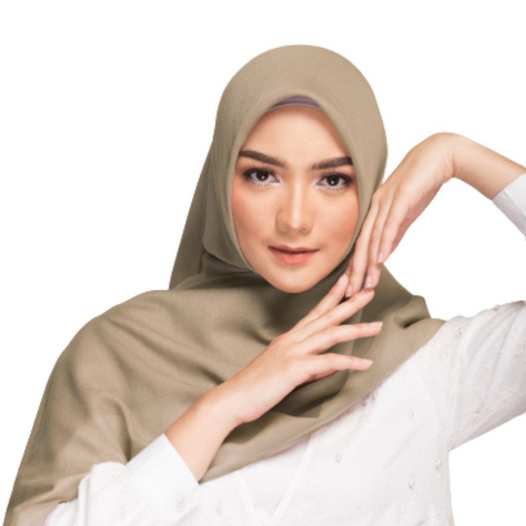 elzatta Jilbab Segi Empat Keisha Sadia Basic 2-701 - Coklat Susu 2