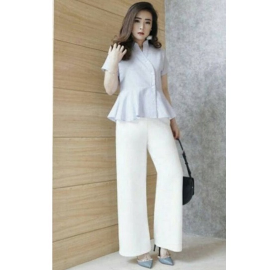 KULOT PUTIH CELANA KULOT PANJANG CELANA JUMBO HIGHWAIST