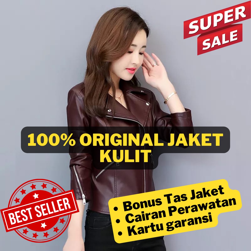 Jaket kulit wanita jaket kulit cewek murah jaket kulit domba asli 100% jaket motor wanita jaket romp