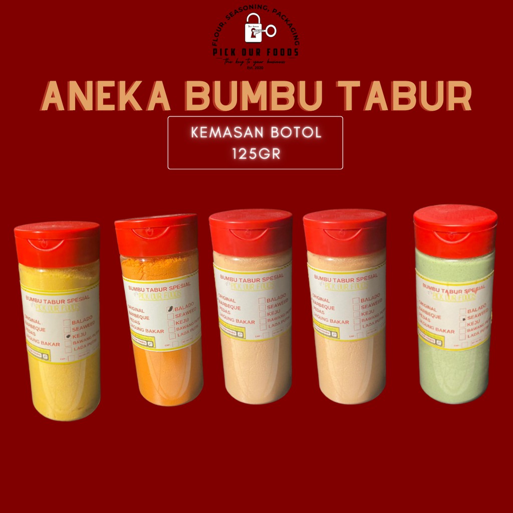 Bubuk Tabur Botol / Bumbu Shihlin / Termurah / Terenak / Aneka Rasa Bumbu Tabur / BBQ , Balado , DLL