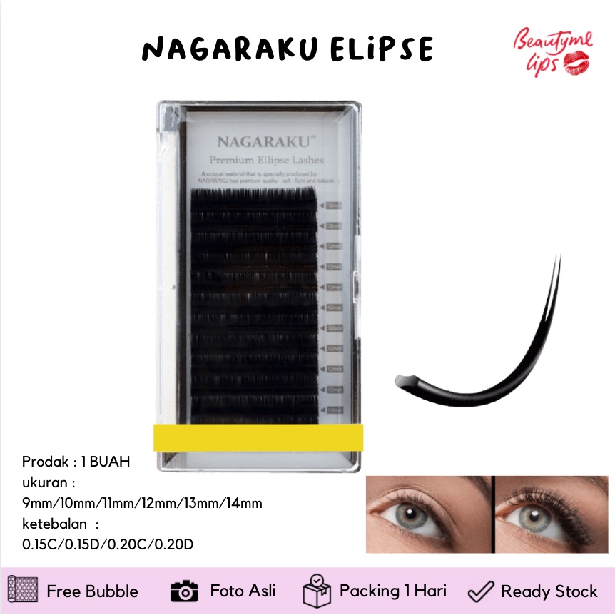 ELLIPSE Nagaraku Super Soft 9/10/11/12/13/14 Ellipse lashes bulu mata eyelash extension