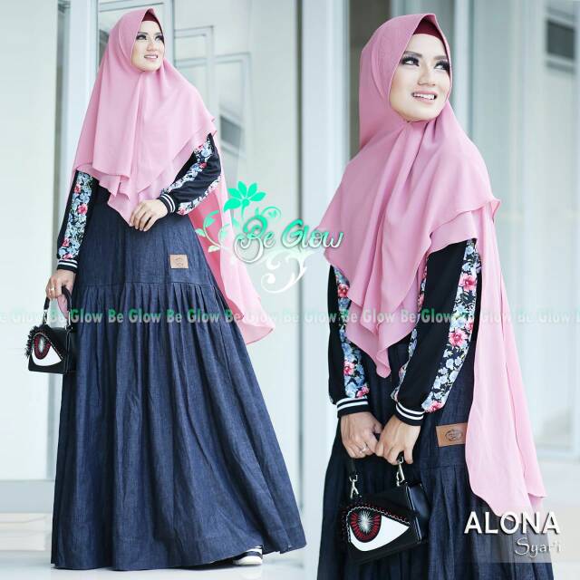 Butik kayara Gamis hijab abaya syari syar'i premium branded original ori alona by be glow