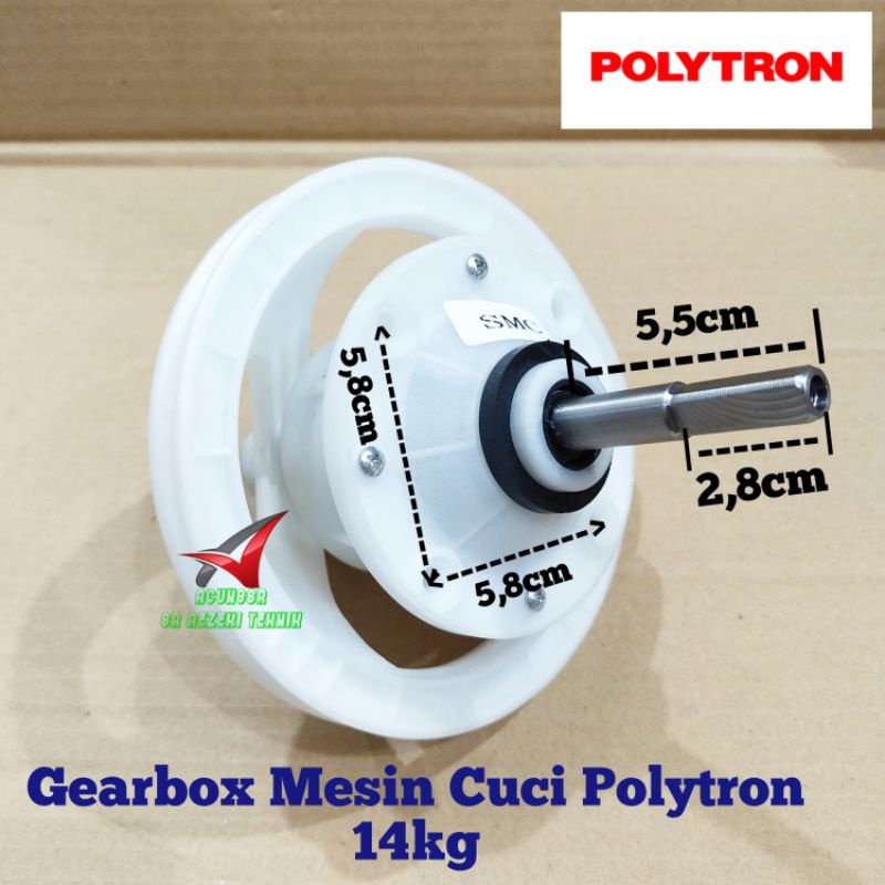Gearbox Mesin Cuci Polytron 14kg As Kotak / Girbok Mesin Cuci 2 Tabung Polytron