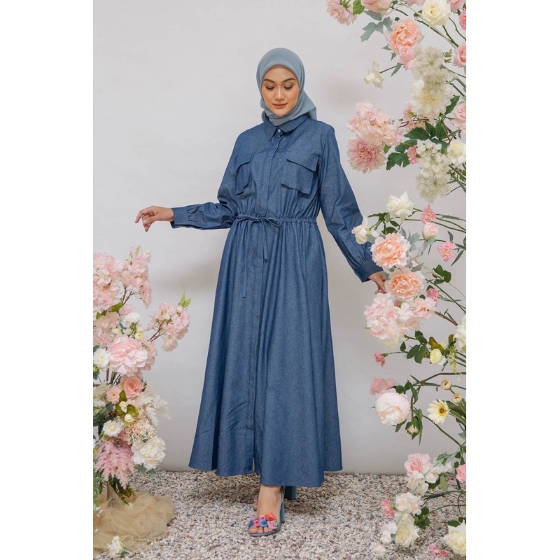 HijabChic Hc X Nada Bluebell Blue Denim
