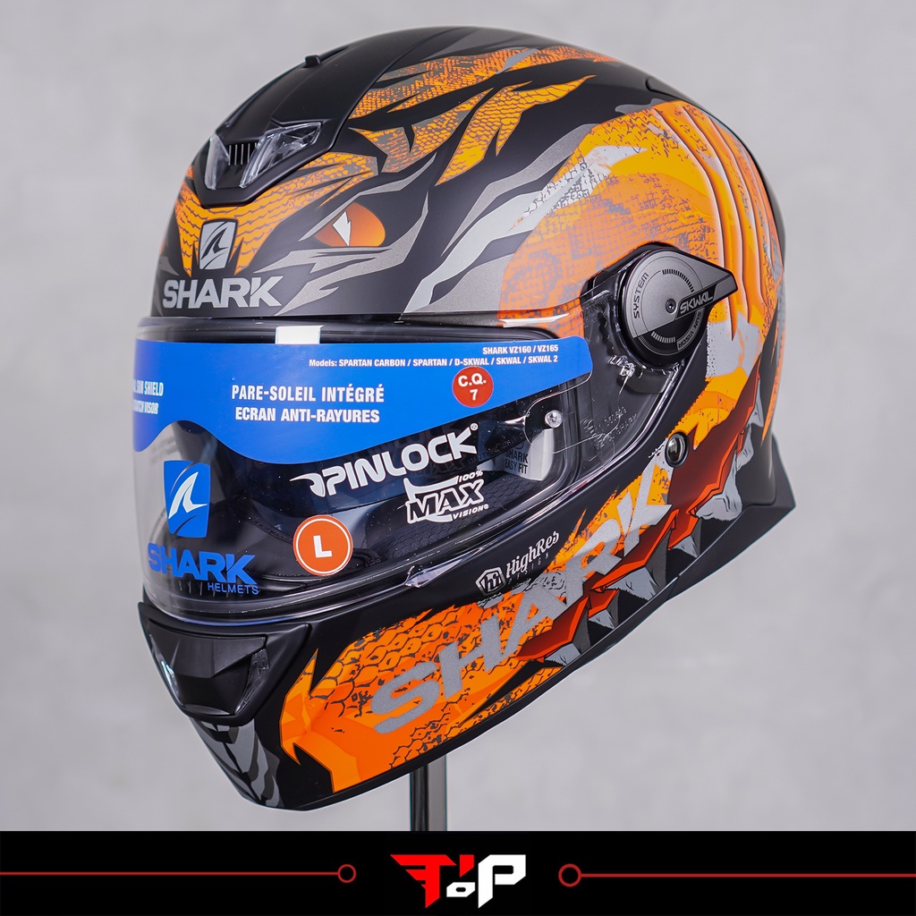 SHARK SKWAL 2.2 IKER LECUONA BLACK ORANGE HELM FULL FACE