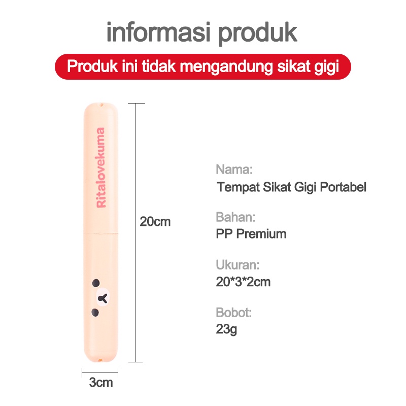 Kotak sikat gigi/TEMPAT SIKAT GIGI RILAKUMA RILAKKUMA/Kotak sikat gigi kartun  L293