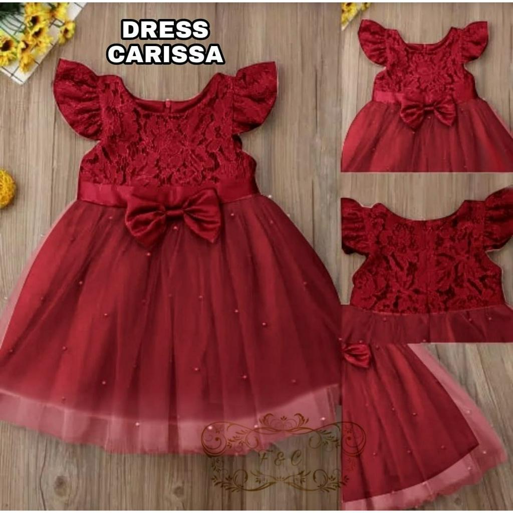 PCS DRESS CARISSA BRUKAT KID FE PAKAIAN ANAK PEREMPUAN