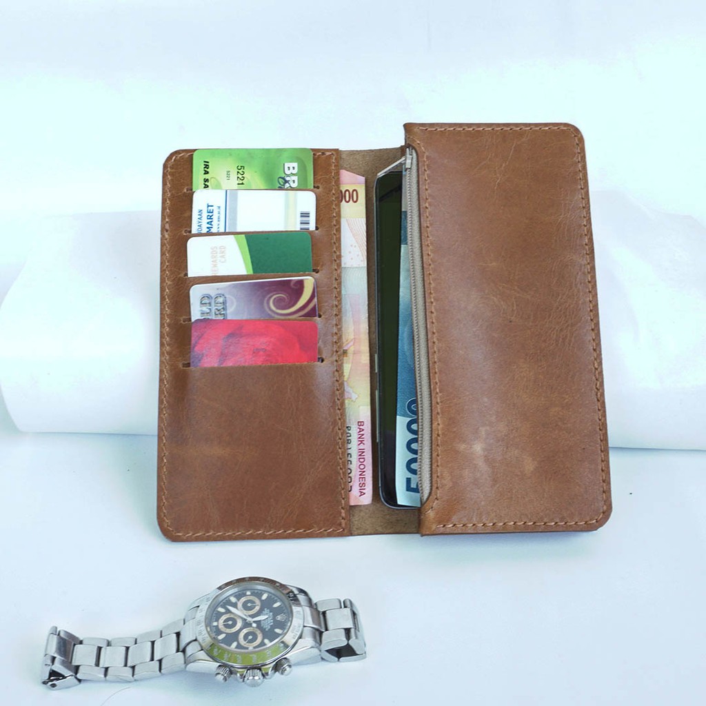 Edgera Dompet Pria Model Panjang Genuine Leather Dompet Kulit Asli