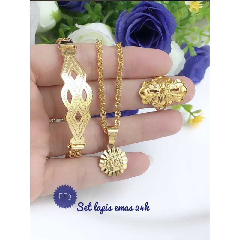 set perhiasan emas 24k