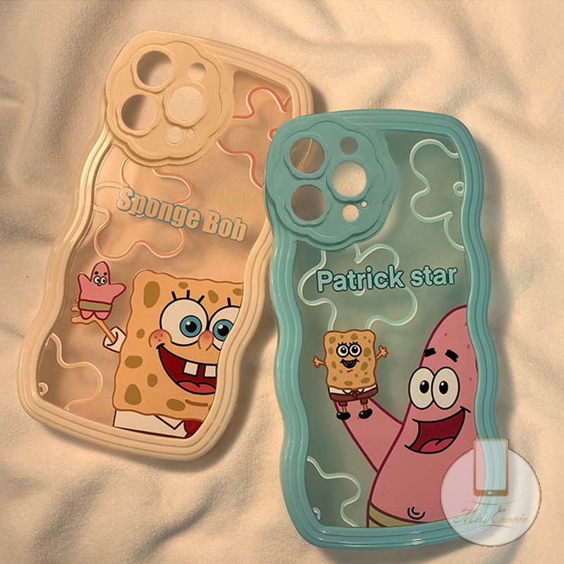 Soft Case Motif Kartun SpongeBob Patrick Star Untuk iPhone 11 13 12 Pro MAX 6 6s 7 8 Plus XR X XS MAX SE 2020