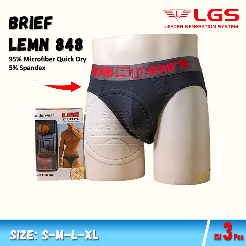 Celana Dalam Pria LGS Sport 848 ISI 3Pcs/Pack