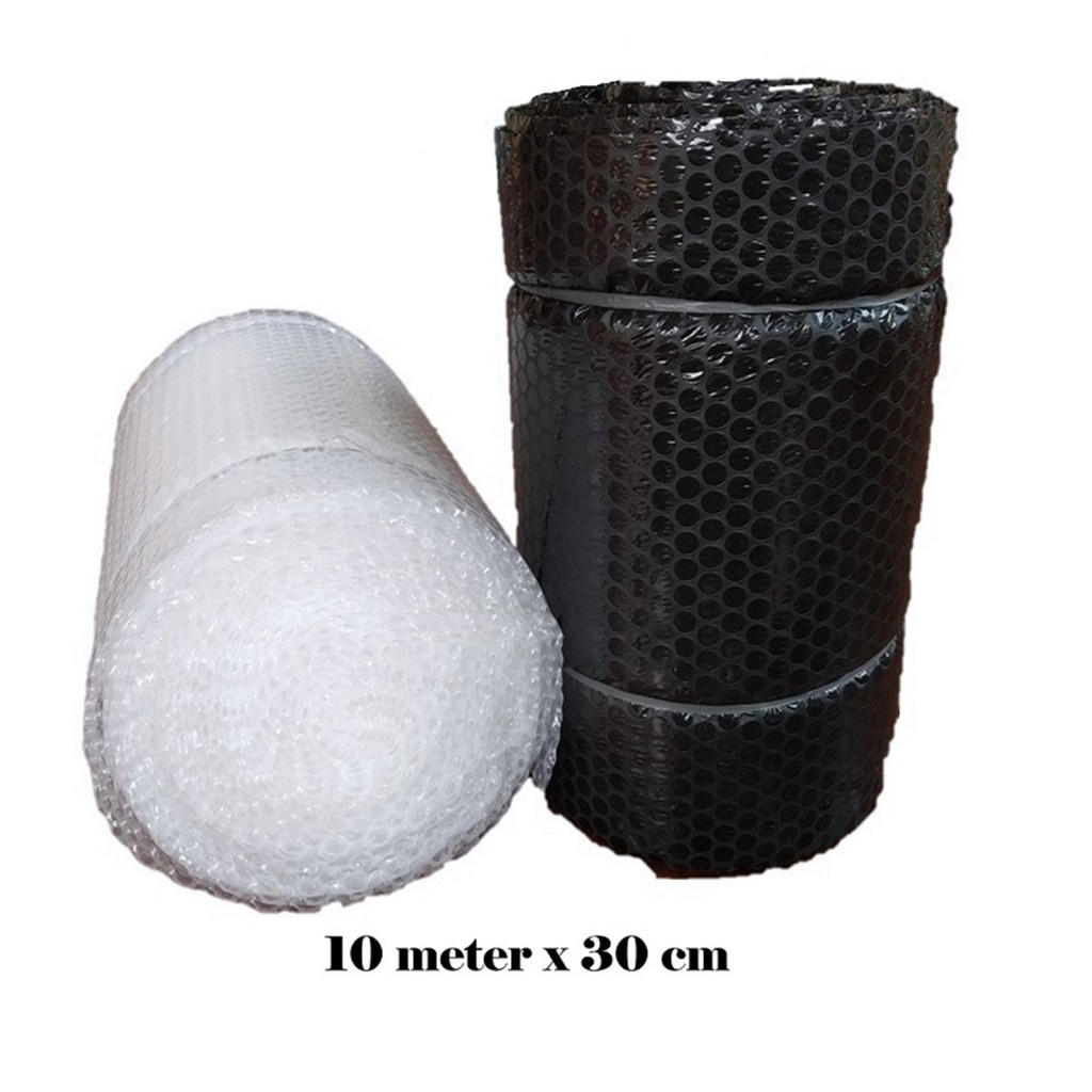 

bubblewrap 10 meter x 30 cm bubble wrap plastik promo BUBBLE WRAP HITAM PUTIH
