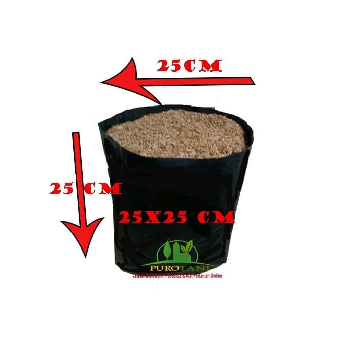 Polybag polibek pot media tanam HD Ukuran 25X25 1kg Pot 25cmx25cm