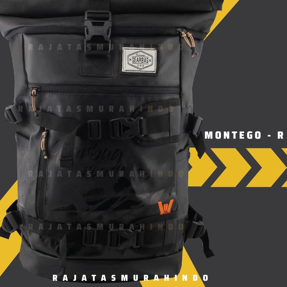 Model Terheboh TAS TRAVEL - Ransel Gunung Outdoor Tas Ransel Pria Gear Bag 13131 - Montego + 2 PORT USB Charger