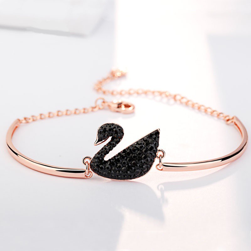 Gelang 2021 Korea Temperamen Fashion Angsa Hias Berlian imitasi Mode Eropa dan Amerika Bangle-3