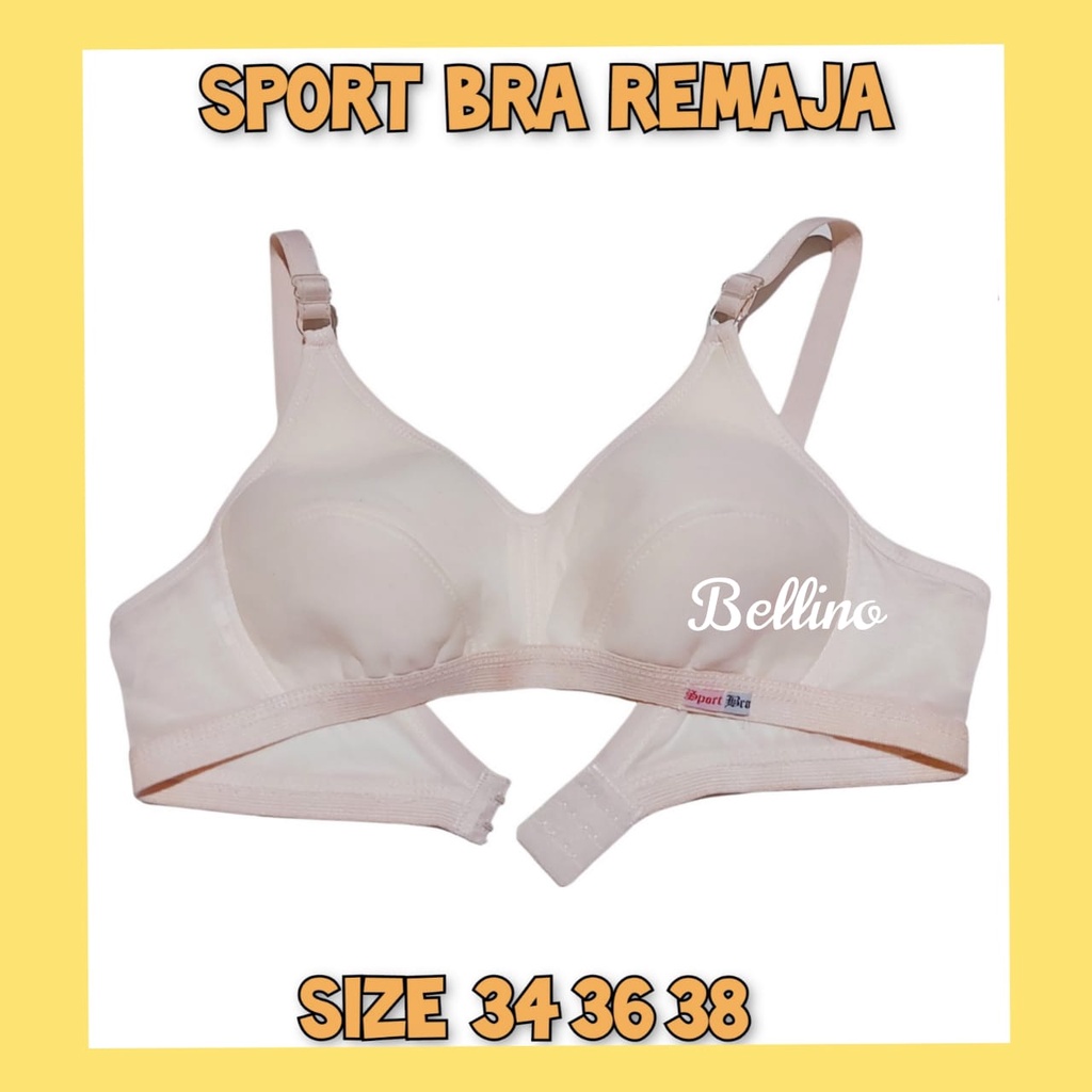 Bellino - Bh Sport Bra Misty Wanita Remaja Tanpa Busa Tanpa Kawat Size 34 36 38 Bh Wanita Muda Bh Po