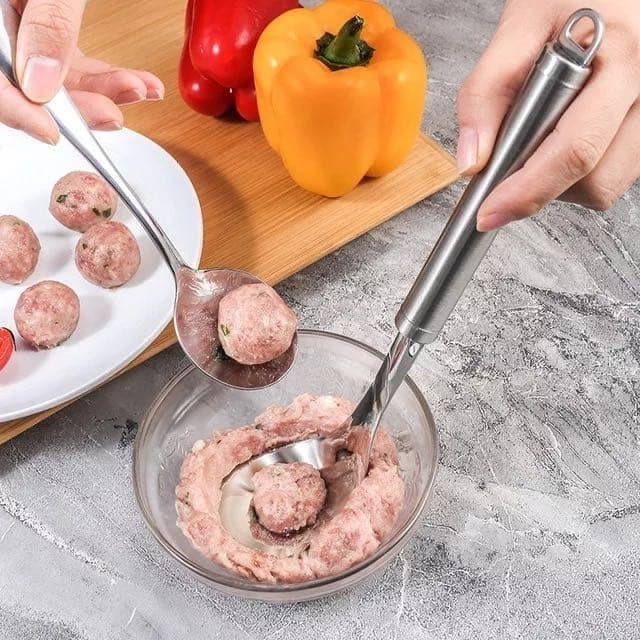 Sendok Cetakan Bakso Cetakan Bakso Stainless Cetakan Bakwan Pentol Baso Bulat Meatball Maker