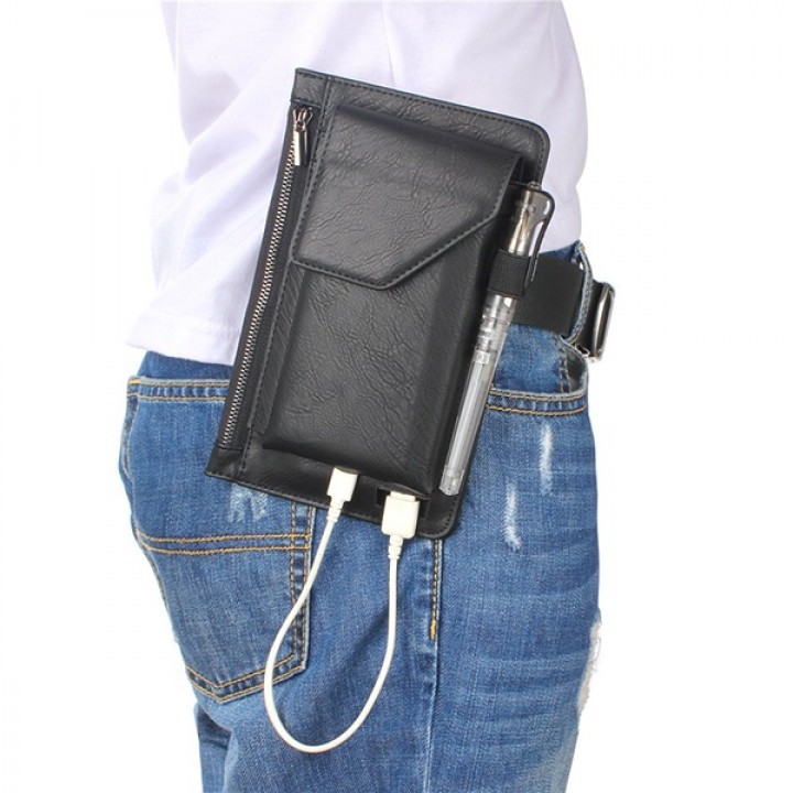 Waist Phone Bag PU Leather Vintage Model for Men - 6.3 inch Max