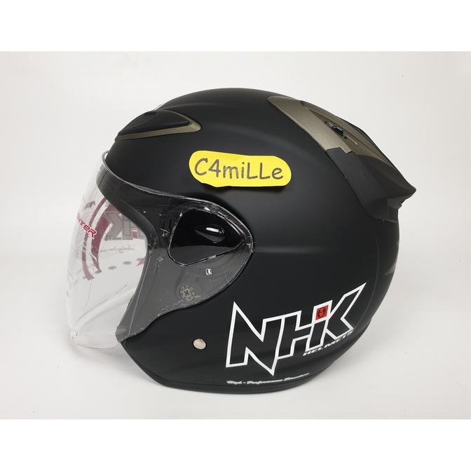 Helm Nhk R6 Hitam Dop / Black Dof