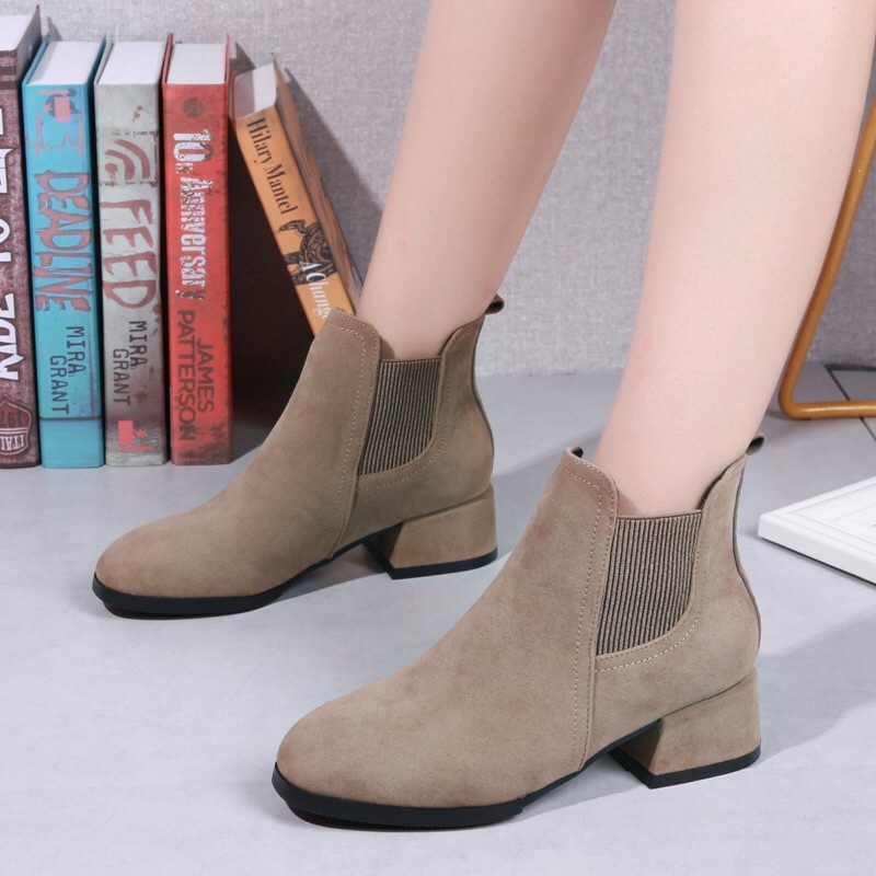 SEPATU ANKLE BOOTS IMPORT WANITA KOREA ORIGINAL 35-41 JY12