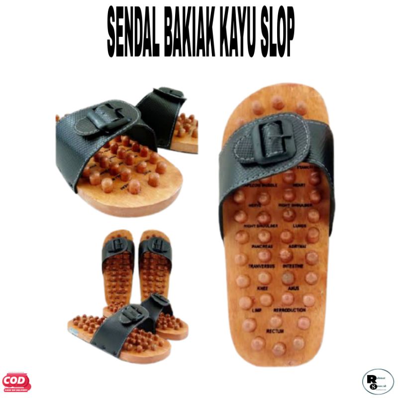 Sandal Kayu Rematik/Sandal Refleksi/Rematik Kayu Bakiak - Termurah