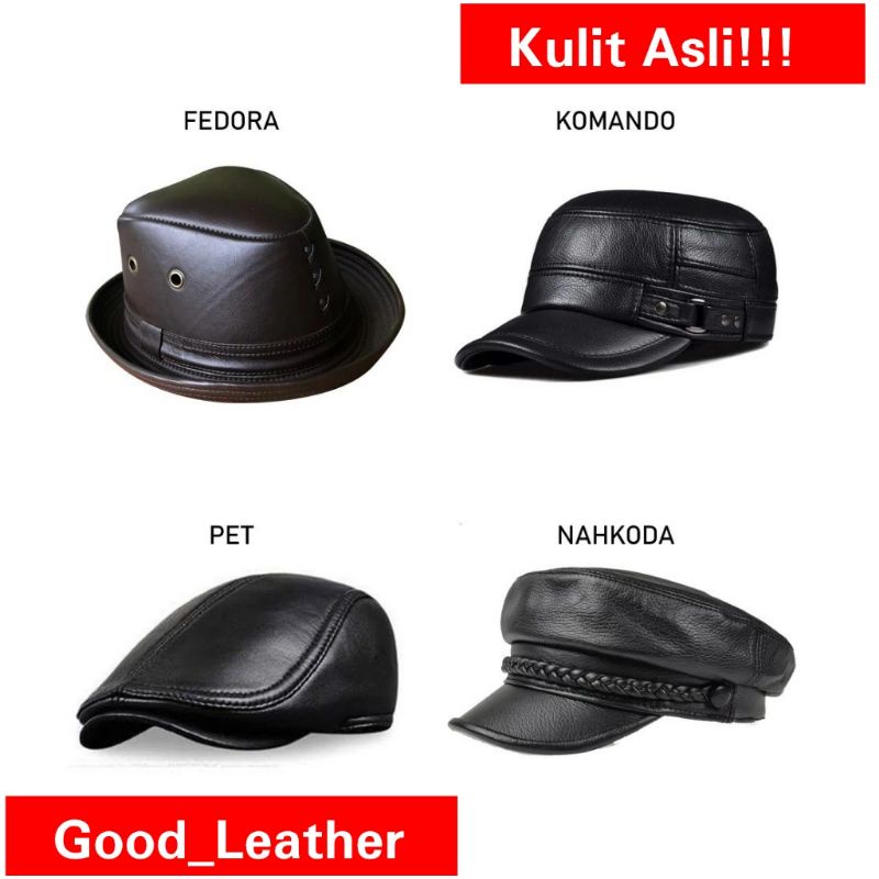 Topi koboy/ Topi Fedora/ Topi Tompi/ Topi Pet/ Topi Komando/ Topi Cowboy/ Topi Seniman/ Topi berburu/ Topi petani/Topi Trendi/ Topi Kulit asli kulit sapi