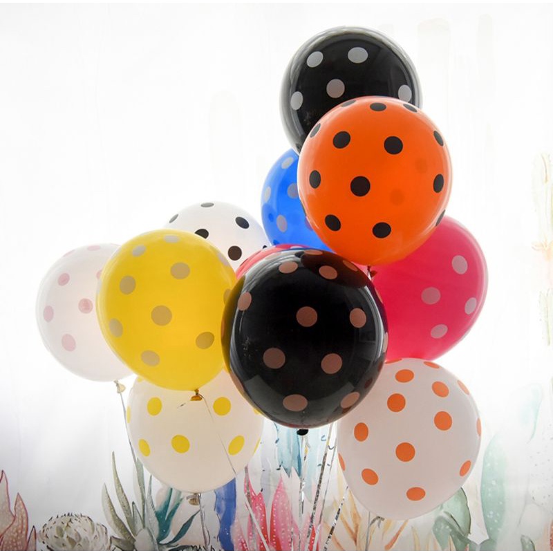 Balon Lateks Motif Polkadot 40Pcs Dekorasi Ulang Tahun Party