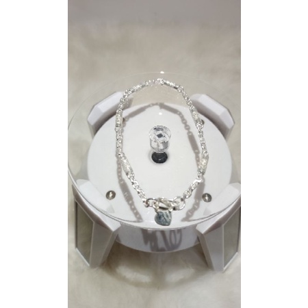 Gelang Nori bambu pasir lapis perak