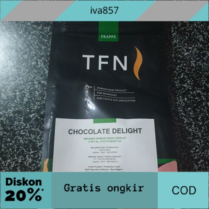 

PROMO Toffin Frappe Chocolate Delight 800gr Premium GRATIS ONGKIR