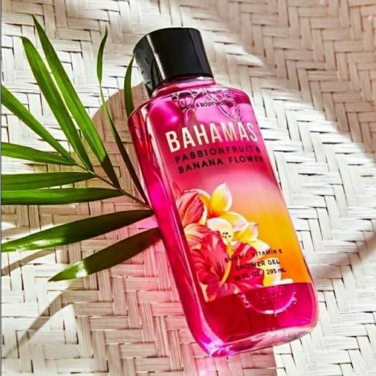 BATH AND BODY WORKS BBW BAHAMAS PASSIONFRUIT &amp; BANANA FLOWER SERIES MIST LOTION SHOWER GEL BODY CREAM HAND CREAM SHOWER GEL BODY CREAM LOTION MIST WASH WALLFLOWER ROOMSPRAY SCENTPORTABLE GENTLE GEL DEEP CLEANSING GENTLE FOAMING CREAMY LUXE