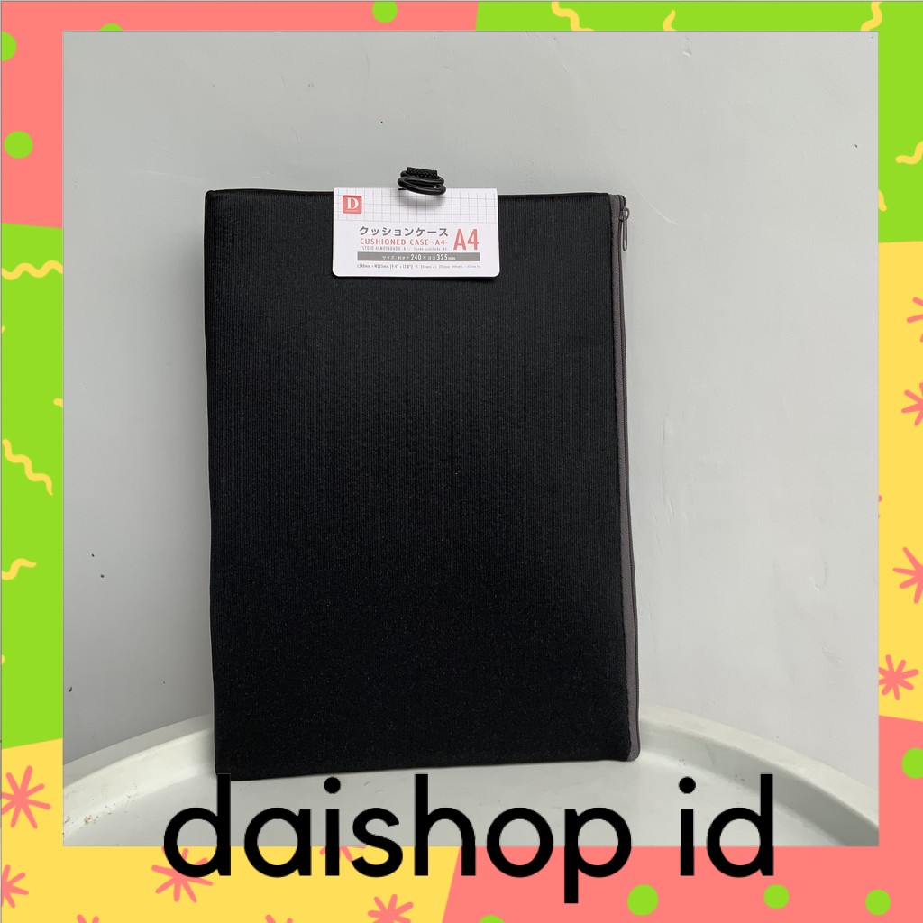 

DAISO Tas Dokumen Hitam Simple A4