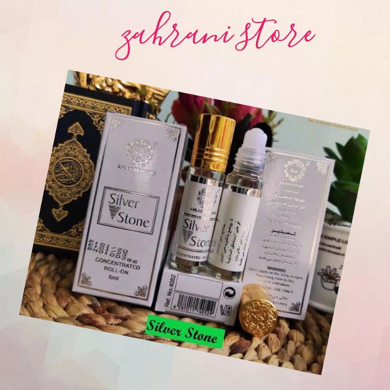 parfum arab silver stone roll on 6 ml non alkohol by ahlan parfume