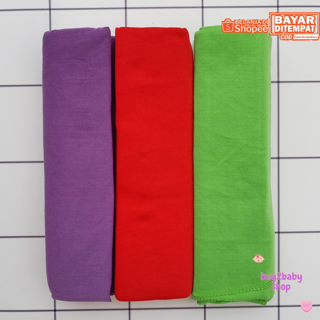 Bedong bayi warna polos bahan halus lembut NIA kemasan terbaru isi 3 PCS