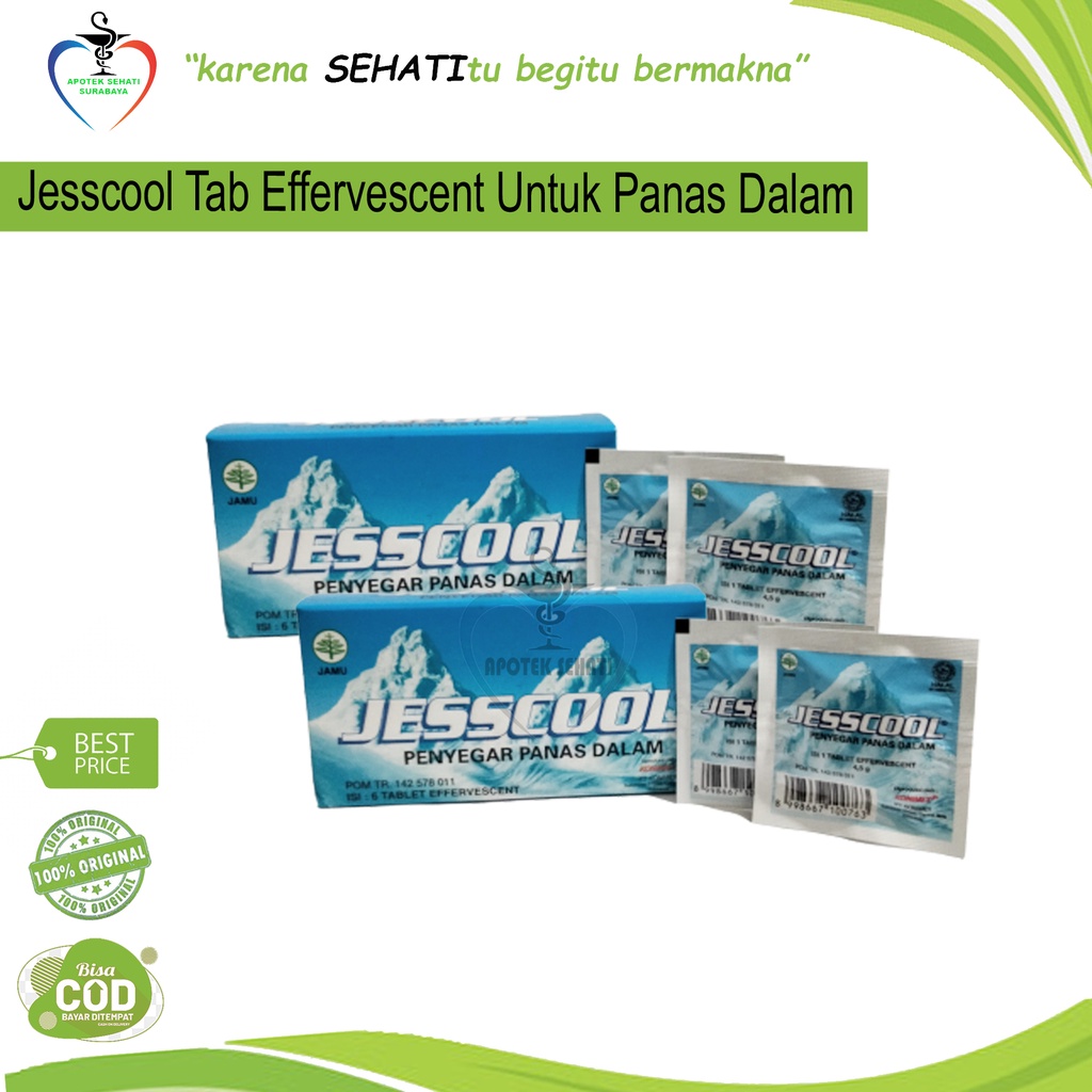 JESSCOOL PER BOX ISI 6 TAB EFF PENYEGAR PANAS DALAM