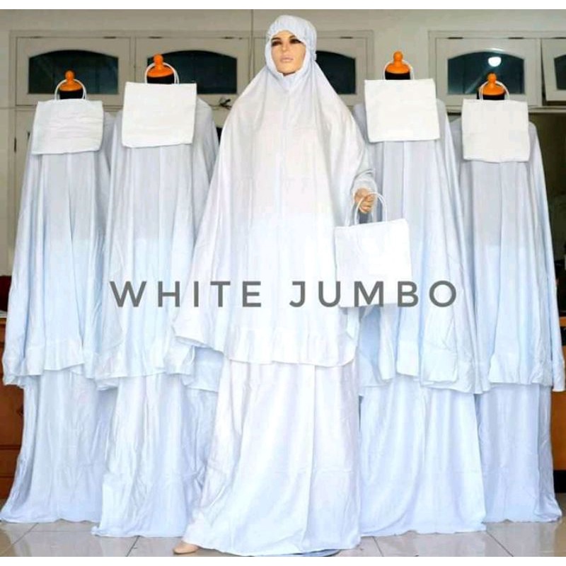 Mukena jumbo Putih Polos
