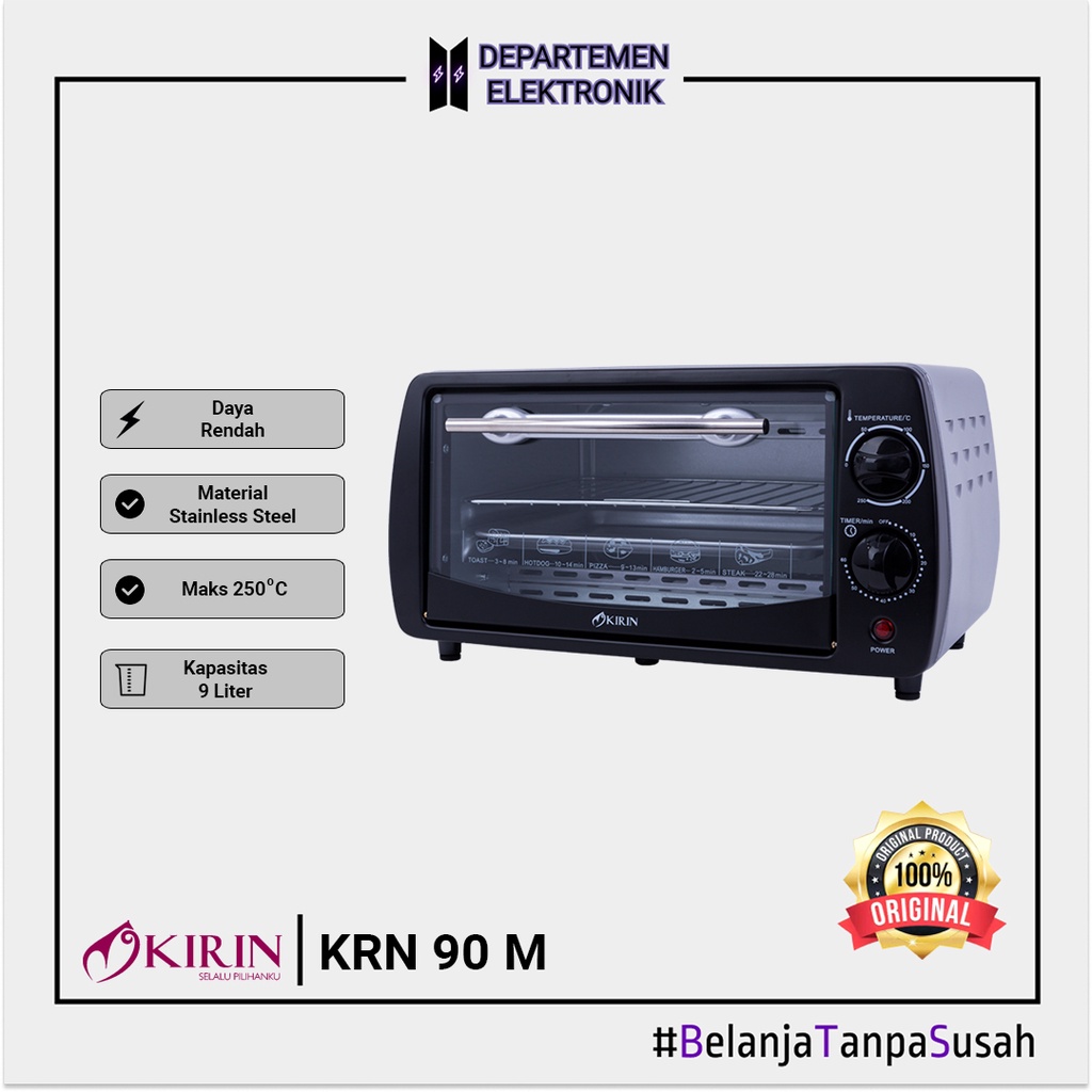 Kirin KBO 90 M Oven Toaster 9 Liter MURAH BANGET / GARANSI RESMI