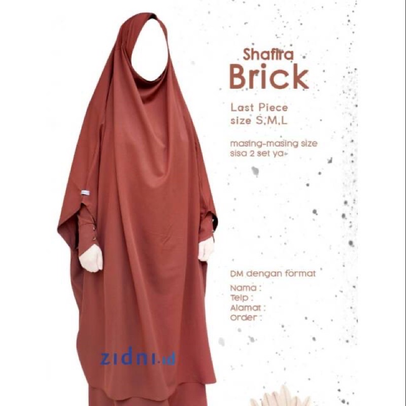 Shafira Brick Bata Set Gamis Khimar by @zidni.id