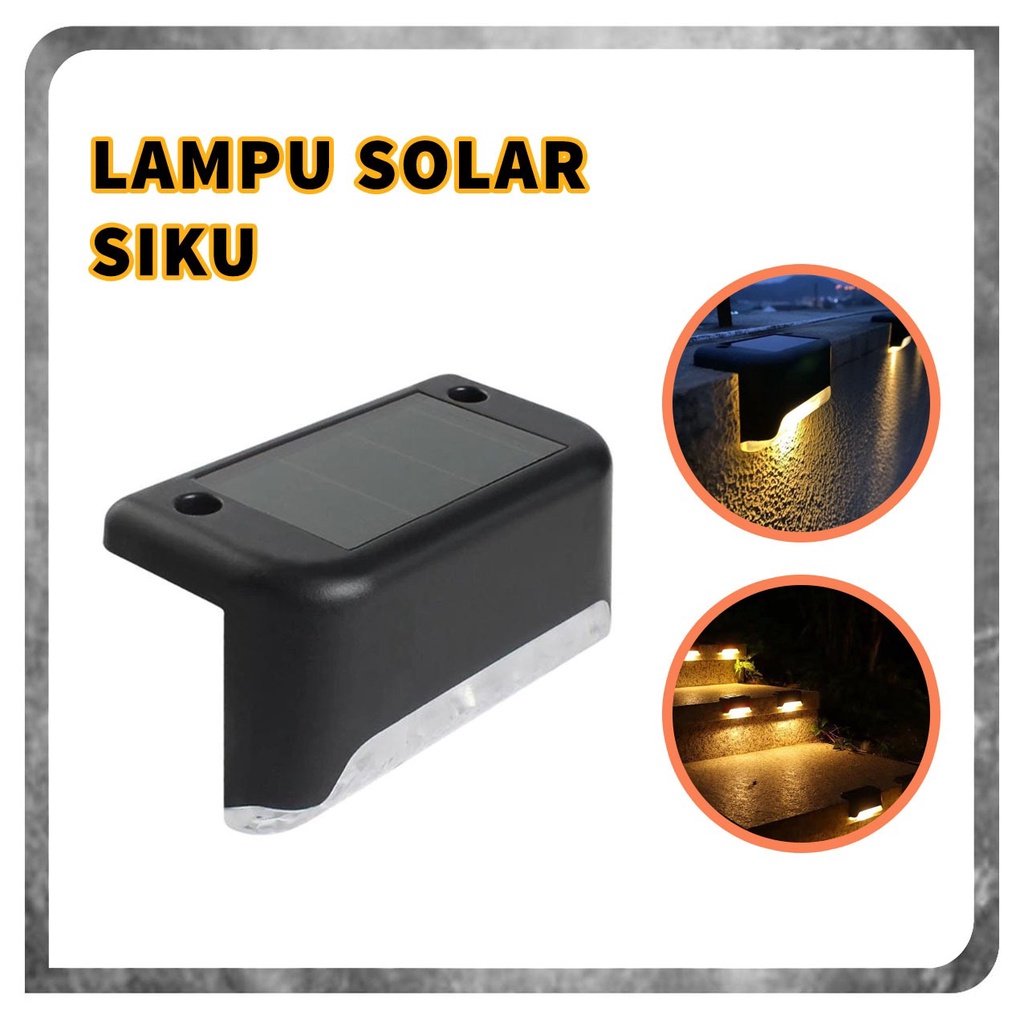 Lampu SOLAR SIKU ISI 4pcs Outdoor Dekorasi Hias Tangga / Pagar / Jalan / Taman Tenaga Surya Solar Cell