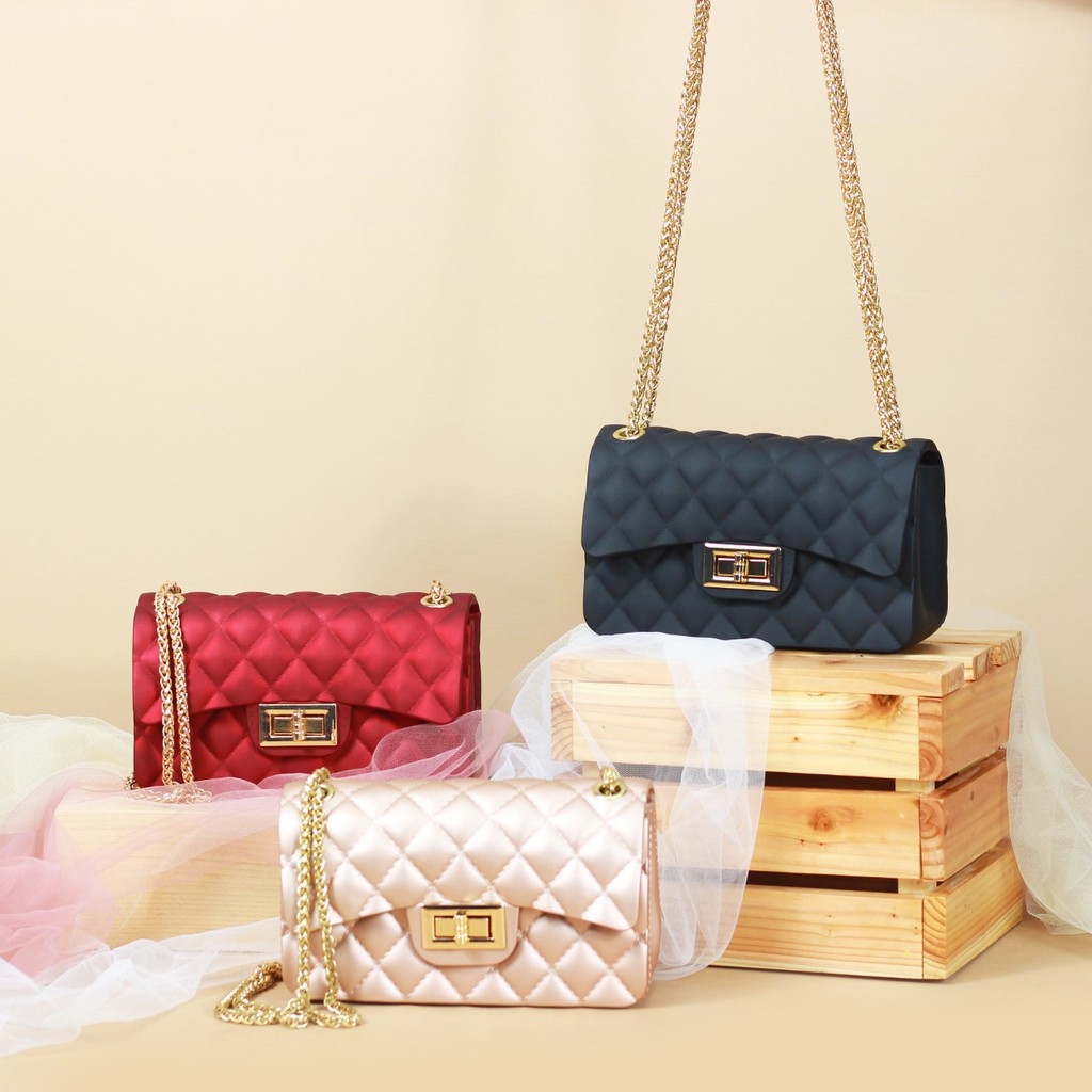 TAS JELLY Matte CLASSIC Mini kotak (18 cm ) / tas jelly