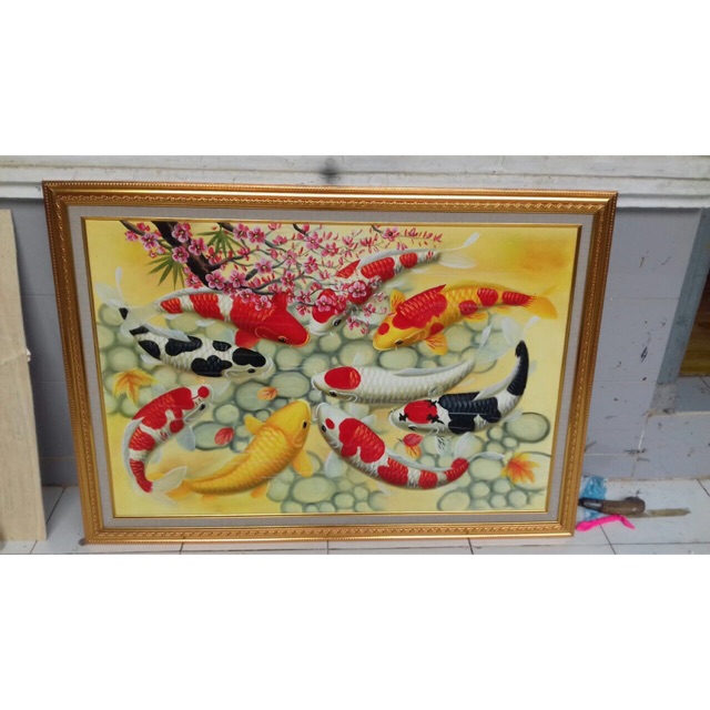 Lukisan Koi Fengshui Asia