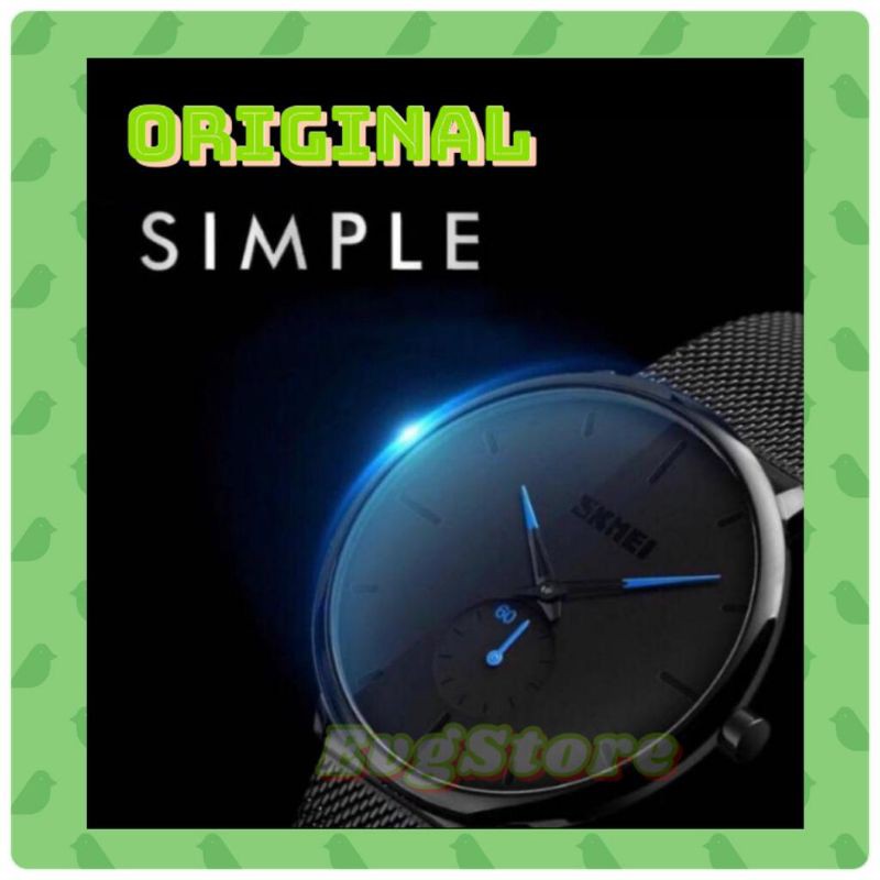 Jam Tangan Pria Sangat tipis 100% Original Cowok Quartz Men Watch COD Quartz Arloji