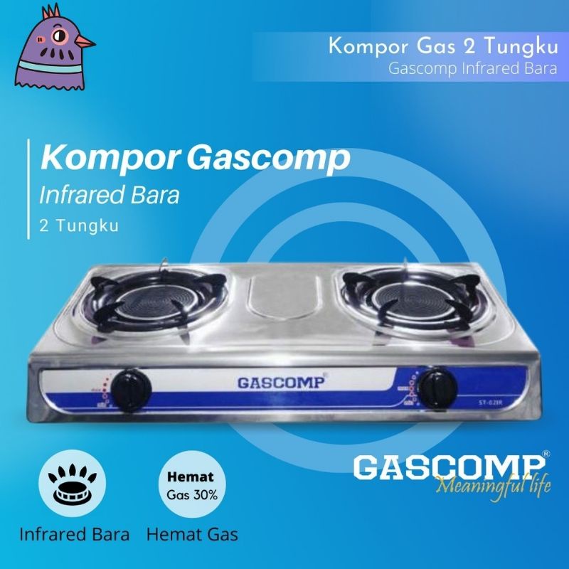Kompor Gas 2 Tungku / Gascomp infrared bara
