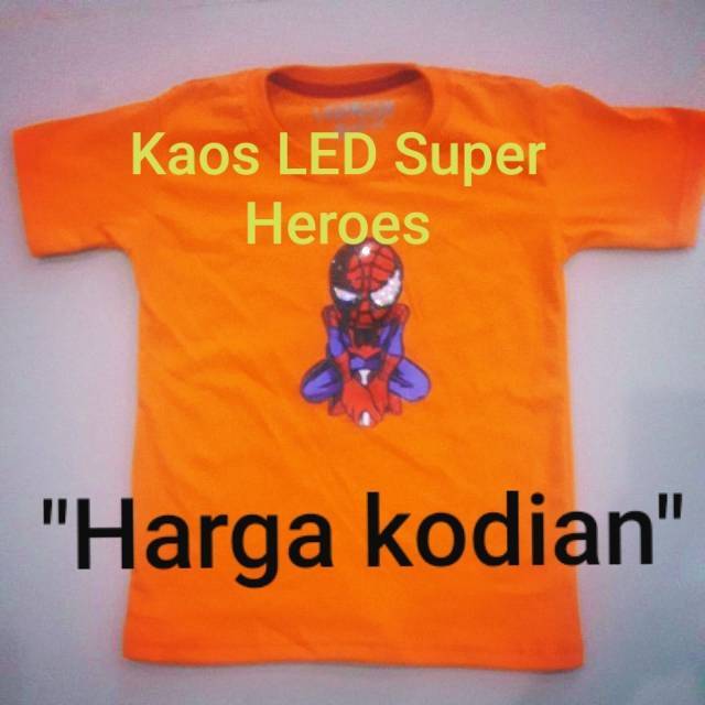 KAOS LED  ANAK SUPERHERO KODIAN