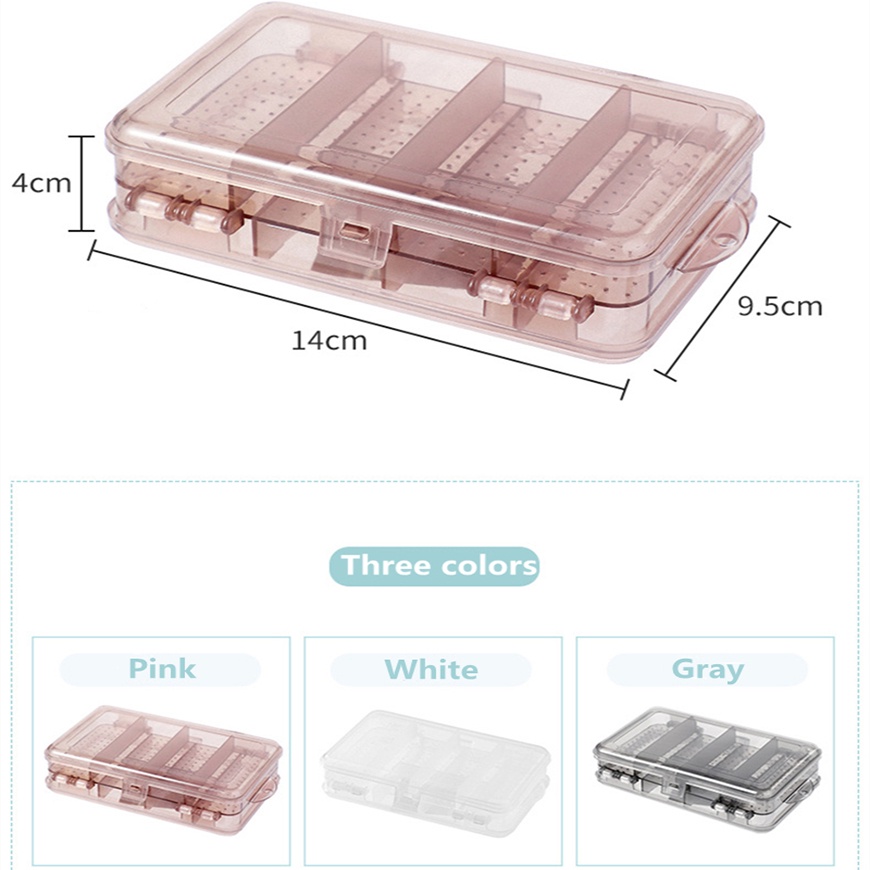 Double-layer Compartment Portable Jewelry Box /Plastic Transparent Earring Storage Box / Plastic Medicial Kits/10-compartment Mini Storage Box