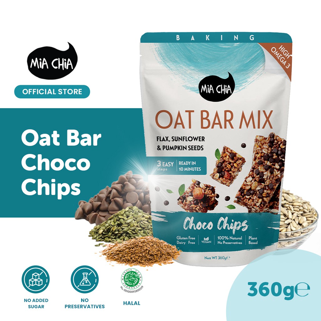 

Sna Diet Sehat A Chia Oat Bar Choco Chips - Healthy Organic Granola