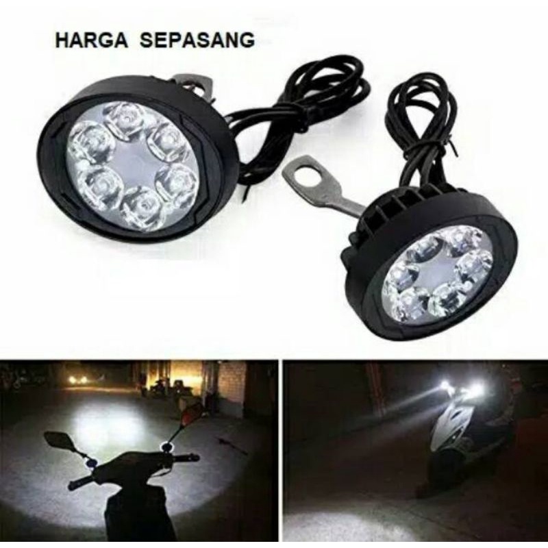 lampu tempak sepasang motor universal / lampu sorot motor