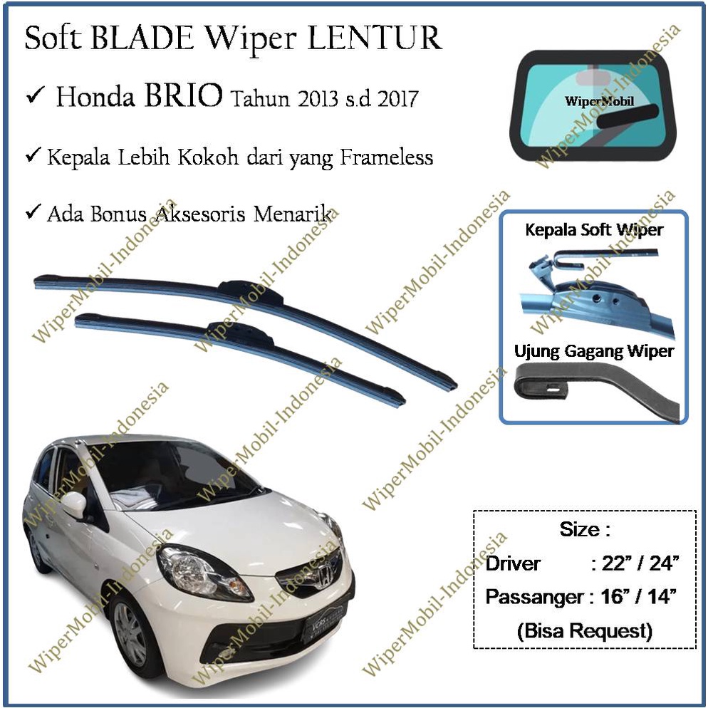 Wiper for Honda BRIO Tahun 2012 2013 2014 2015